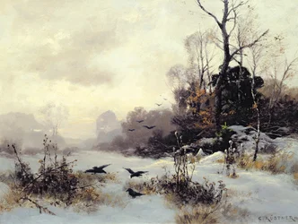 Krähen in einer Winterlandschaft, 1907